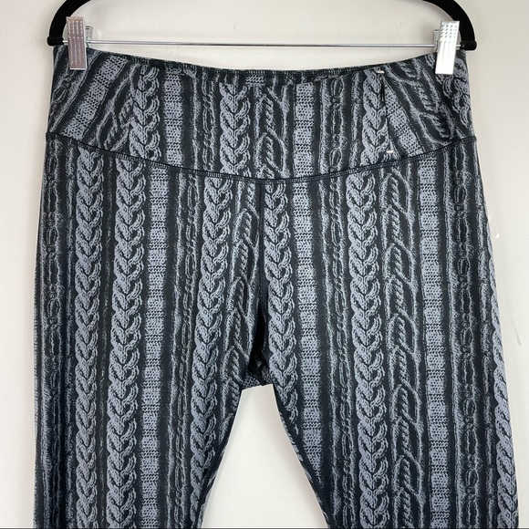 Calia by Carrie Underwood Chain Link Print Leggings Black Grey - Picture 4 of 11